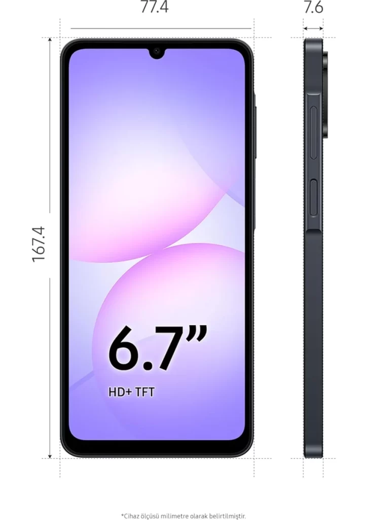 Galaxy A07 128 GB 4 GB Ram (Samsung Türkiye Garantili) Siyah