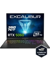 Excalibur G915 Intel Core i7 13620H 32GB 1TB SSD RTX5060 Freedos 16" 165Hz Taşınabilir Bilgisayar G915.1362-DF60X-C