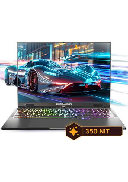 Excalibur G915 Intel Core i7 13620H 32GB 1TB SSD RTX5060 Freedos 16" 165Hz Taşınabilir Bilgisayar G915.1362-DF60X-C