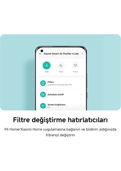 Smart Air Purifier 4 Lite - Beyaz Akıllı Hava Temizleyici, 43 m2'ye kadar, 360 m3/s CADR, Uygulama ve Ses Konrolü