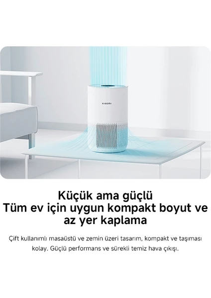 Smart Air Purifier 4 Compact - Beyaz Akıllı Hava Temizleyici, 48 m2'ye kadar, 230m3/s CADR, Uygulama ve Ses Kontrolü
